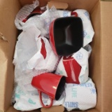 Box Lot of Home Trends Red/Black Dinnerware