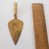 Vintage Freemason Trowel Engraved With Symbols, Brass