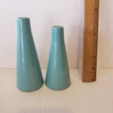 Pair of Vintage Turquoise Salt and Pepper Shakers