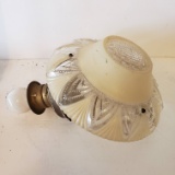 Vintage Light Fixture with Glass Globe