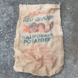 Red Dragon Potatoes 100 Lb. Burlap Empty Sack