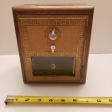 Vintage Brass Door Post Office Box Turned Into Bank