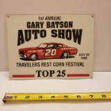 Vintage Metal Car Show Sign