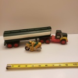 Marx Plastic Hess Truck and 1995 Hess Motorcycle