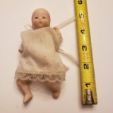 Vintage Miniature Bald Porcelain Doll Baby Love Russ Berrie and Co.