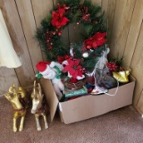 Box Lot of Christmas Decorations