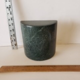 Heavy Marble Look Green Door Stop or Bookend