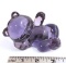 Art Glass Bear Paperweight, Purple