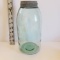 Antique Blue Ball Half Gallon Jar with Zinc and Porcelain Lid