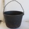 Antique Gate Marked Cast Iron 3 Leg Bean Pot with Wire Handle