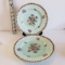 Pair of Calyx Warner English Ironstone Robin Egg Blue Chelsea Sprays Plates