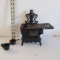 Vintage Salesman Sample Crescent Cast Iron Wood Stove and Accessories