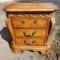 3 Drawer Oak Finish Nightstand 