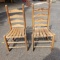 Pair of Vintage Wood Ladder Back Chairs