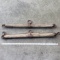 Set of 2 Antique Wood and Steel Singletrees with Hooks