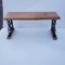 Wood Step Up Shelf with Cast Iron Sides