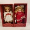 Lot of 2 New in Box Fine Bisque Porcelain Dolls by Soft Expressions