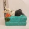 Vintage Paper Mache Rabbit Box, Made in Thailand