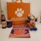 Lot of Clemson Tigers Items, Cheerleader, 1981 National Champions Coke, Coloring Book, Coozie, Seat