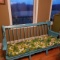 Beautiful Rare Find Vintage Wood Distressed Turquoise Bench