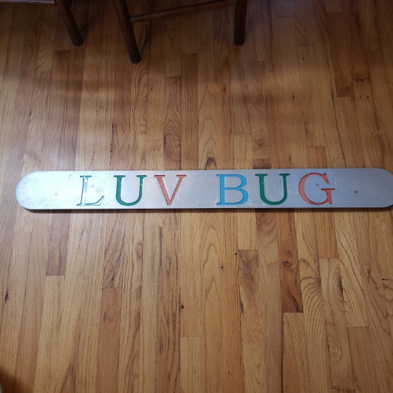 “Luv Bug” Engraved Metal Sign