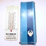 Wolfe Funeral Home Fort Mill SC Metal Thermometer New in Box