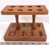 Bar Top Vintage Wood 8 Pipe Holder