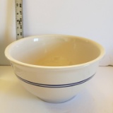 Gibson Blue Stripe Stoneware Mixing Bowl