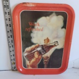 Vintage Coca Cola “Work Refreshed” Metal Tray