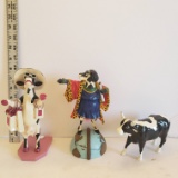 Lot of 3 Cow Parade Cow Figurines 