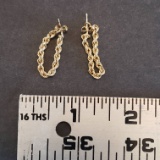 14Kt Yellow Gold Rope Earrings