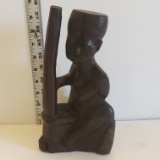 Ironwood Hand Carved African Male Tribal Art Statue