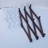 Lot of 2 Vintage Expanding Mug or Hat Racks