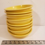 Lot of 8 Bright Yellow Fiesta Bowls