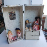 Pink and White Metal Side Locking Doll Case with Key