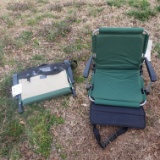 Lot of 2 Backpack Stadium Seats by North Point, Forest Green