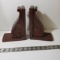 Set of Wood Corbel Style Bookends