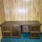 Wood Office Desk With File Drawers, 4 Pieces