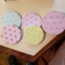 Set of 4 Pastel Dots Ceramic Coasters New in Box