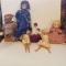 Lot of Dolls and 1 Teddy Bear