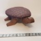 Vintage Wood Turtle Foot Stool