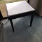 Wood End Table Painted Black with Tile Top