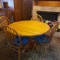 Solid Oak Round Pedestal Dining Table and 4 Chairs 