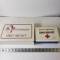 Lot of 2 Vintage First Aid Kits, Large One is Metal