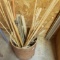 Bucket Lot of Dowels and Other Items