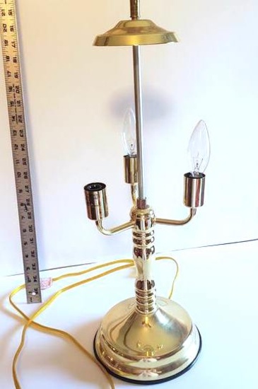 Brass Finish 3 Bulb Table Lamp 