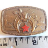 Vintage Shriners Brass Belt Buckle