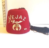 Hejaz Shriners Vintage Iconic Burgundy Wool Fez Hat