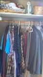 Closet Lot Containing Men’s Dress Clothes and Casual Shirts, Belts and Ties