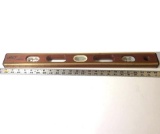 Vintage Exact Wood Level with Brass Trim